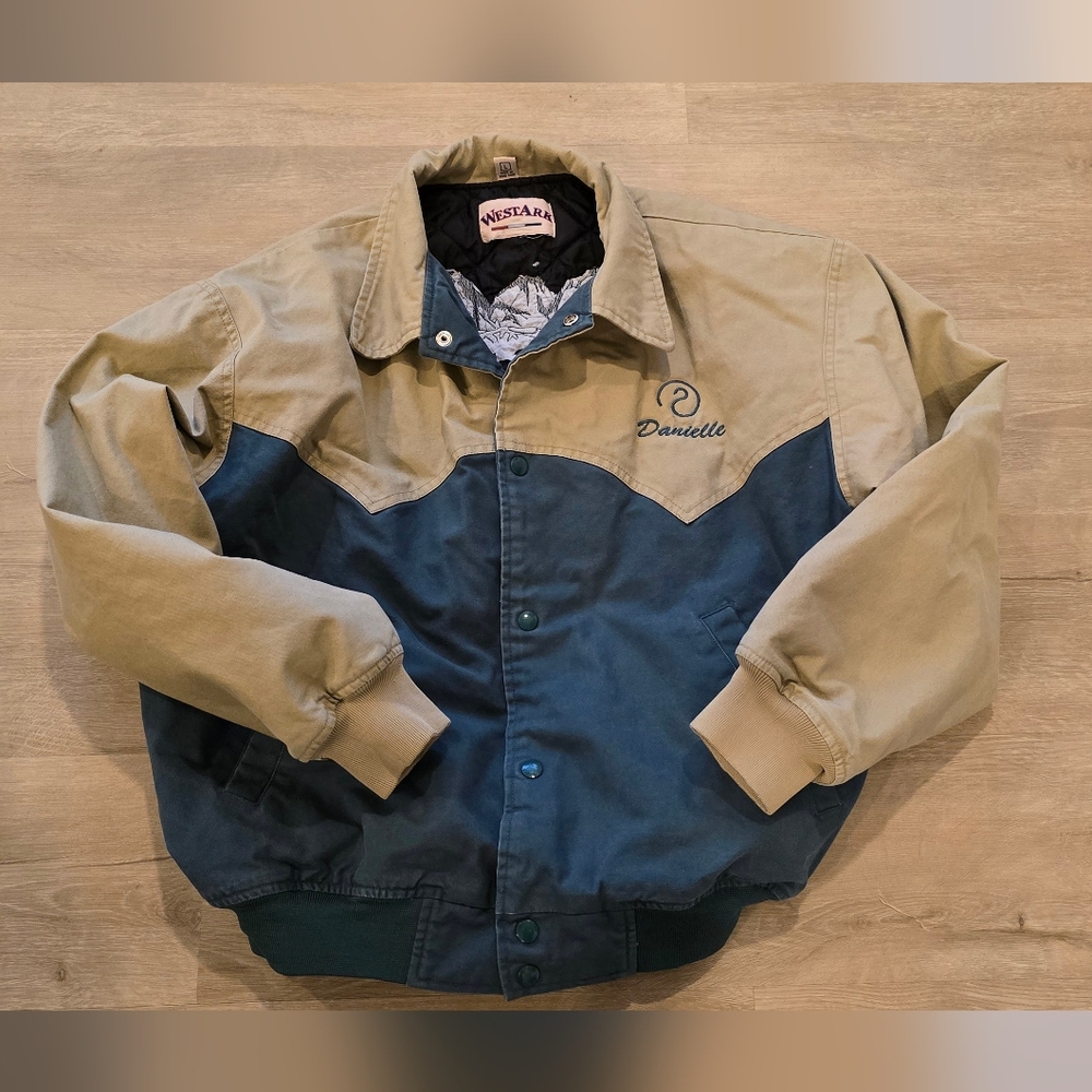 Vintage Westark Ranch Jacket Coat Farm Circle S Danielle Embroidered Large Rodeo